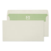 Blake Environmental Envelopes DL Natural White Wallet Plain Self Seal 90gsm 110x220mm (Pack 500) - RE3258